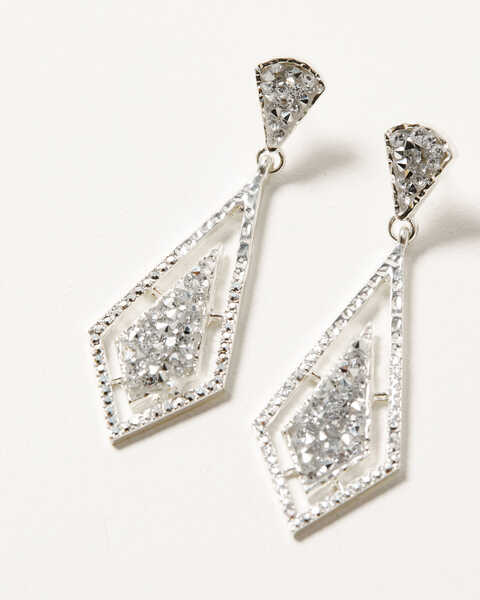 Shyanne Women's The Bandita Diamond Sparkle Earrings, Silver, hi-res