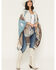 Image #1 - Shyanne Women's Southwestern Print Blanket Shawl, Turquoise, hi-res
