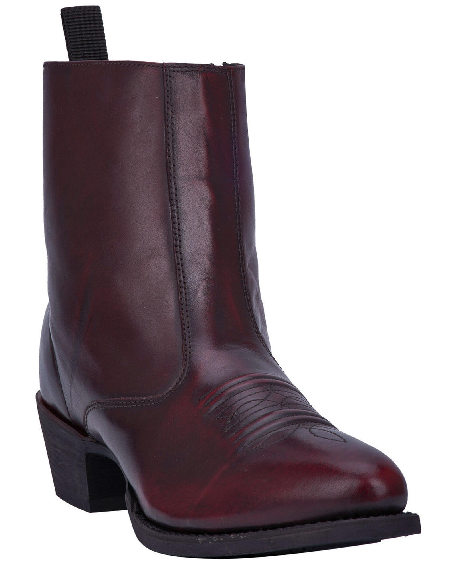 Mens side outlet zip western boots