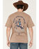 Image #1 - Ariat Men's Real Cowboy Short Sleeve Boxy Graphic T-Shirt, Taupe, hi-res