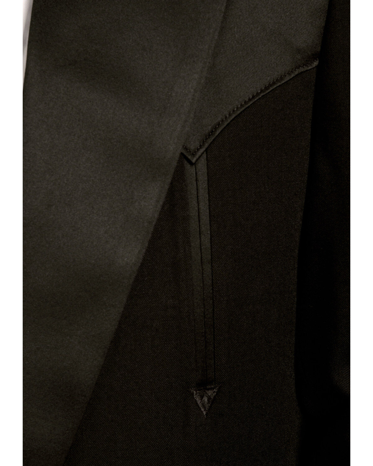 Image #2 - Circle S Men's Long Western Tuxedo Coat - Reg, Tall, Black, hi-res