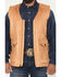 Image #3 - Blue Ranchwear Men's Averill Oilskin Sherpa Lined Vest, Tan, hi-res