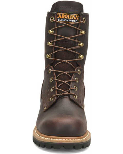 Image #4 - Carolina Women's Elm Logger Work Boots - Steel Toe, Dark Brown, hi-res