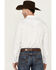 Image #4 - Cody James Men's North Star Jacquard Geo Print Long Sleeve Pearl Snap Western Shirt, Ivory, hi-res