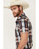 Image #2 - Rock & Roll Denim Men's Southwestern Print Short Sleeve Polo Shirt, Navy, hi-res