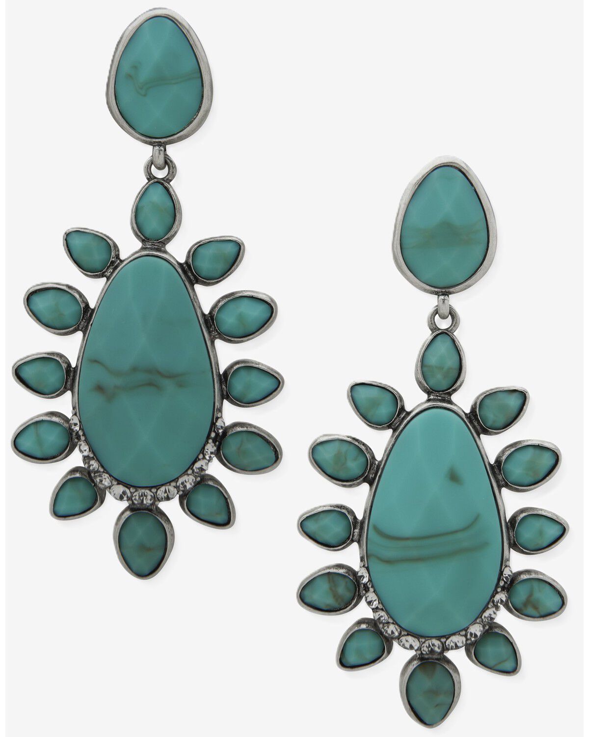 Lainey Wilson Women's Stone Cluster Drop Earrings, Turquoise, hi-res