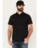 Brixton Men's Charter Geo Print Short Sleeve Button-Down Shirt, Black, hi-res