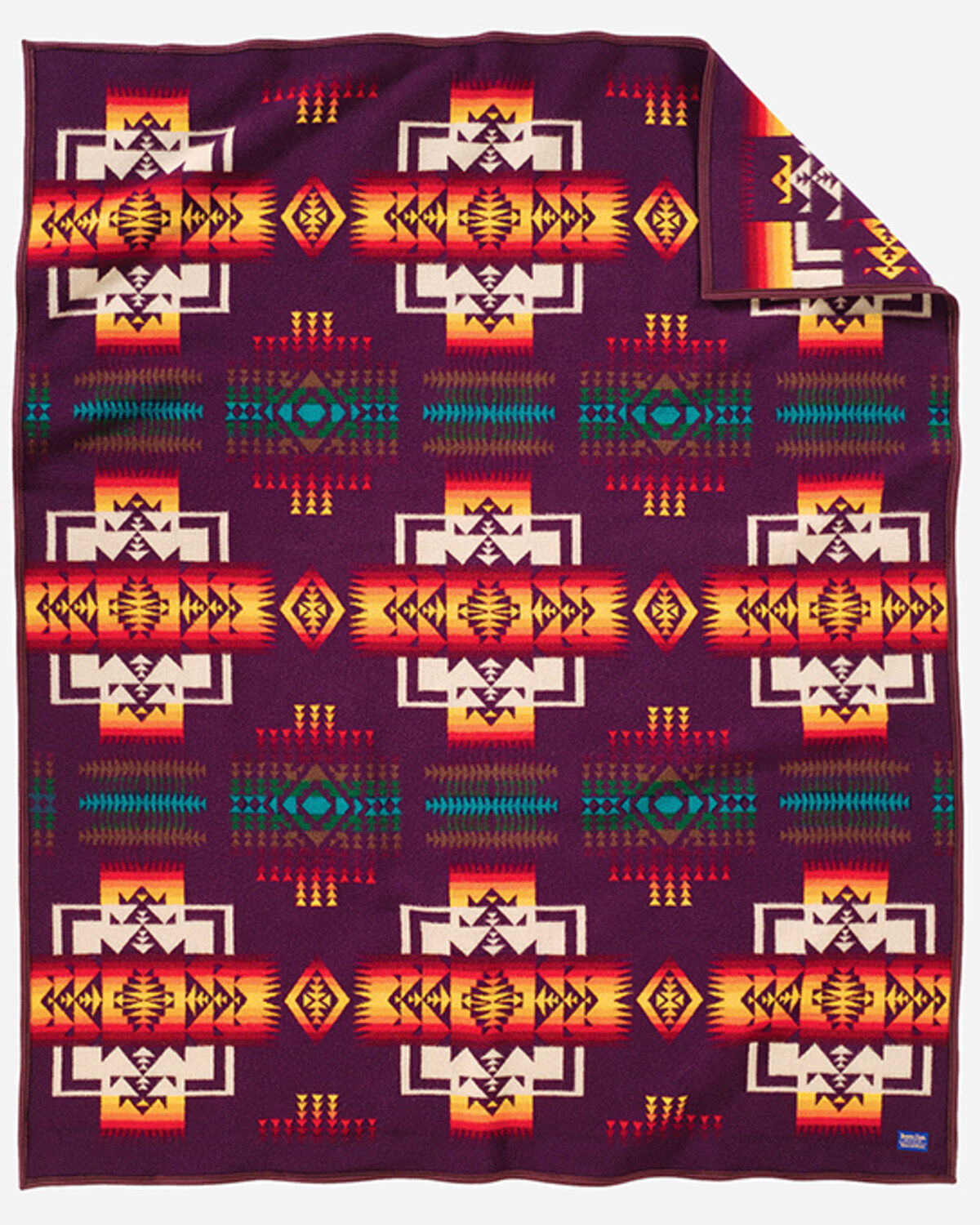 Image #1 - Pendleton Chief Joseph Blanket, Burgundy, hi-res