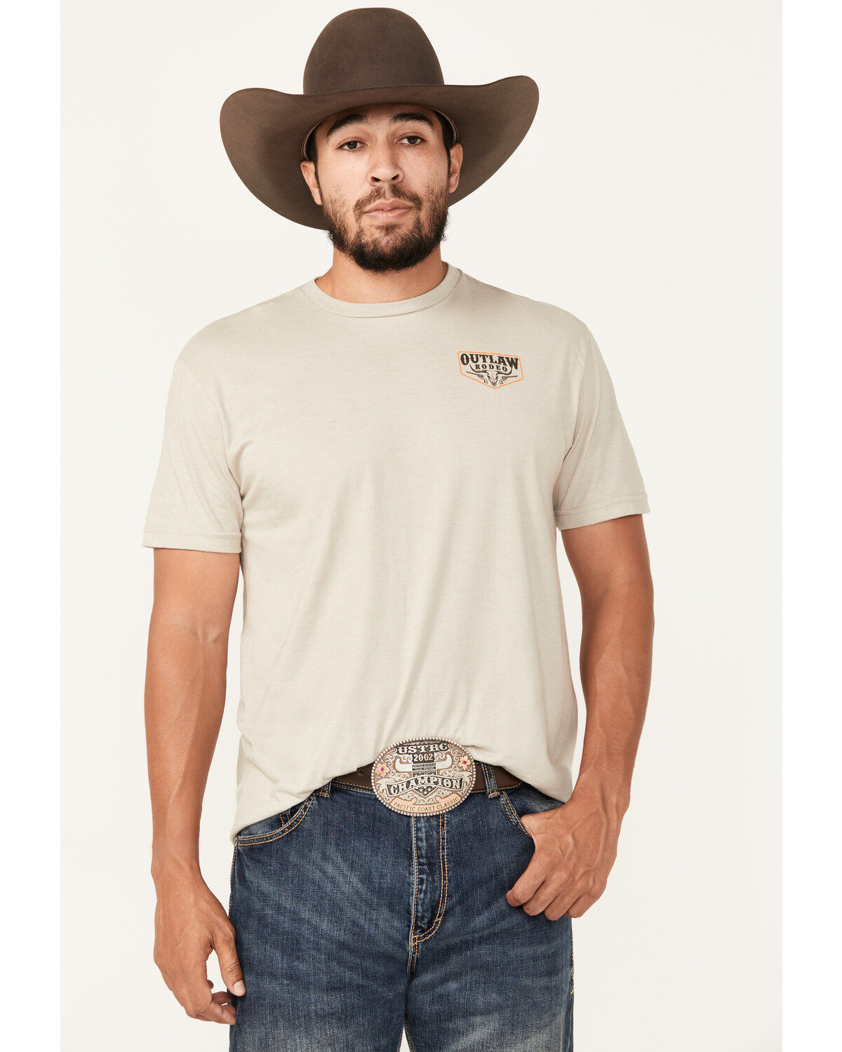 Image #2 - Cowboy Hardware Men's Outlaw Rodeo Short Sleeve Graphic T-Shirt, , hi-res