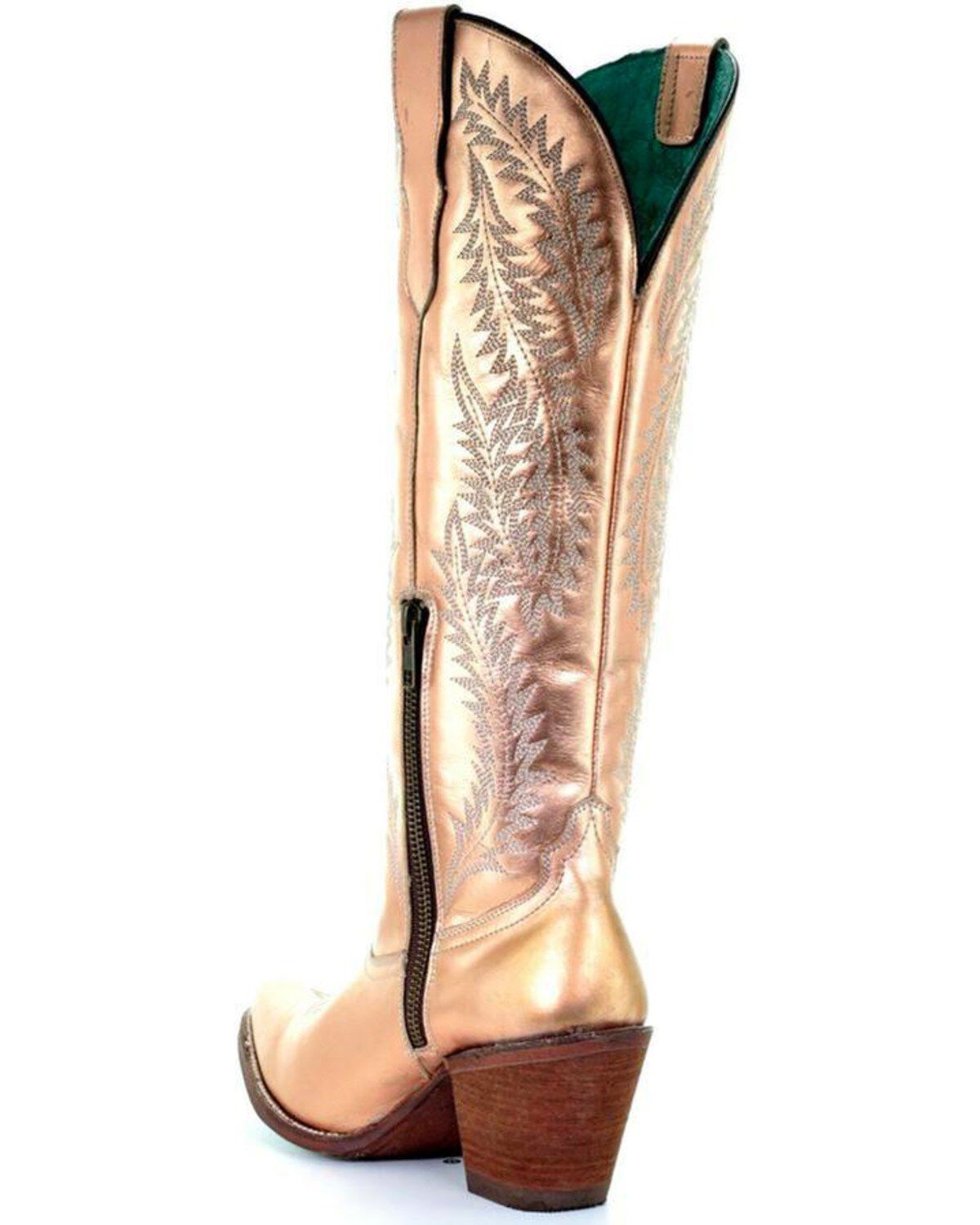 Image #6 - Corral Women's Gold Embroidery Tall Top Cowgirl Boots - Pointed Toe , , hi-res