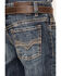 Rock & Roll Denim Boys' Medium Wash Vintage Regular Bootcut Jeans, Medium Wash, hi-res