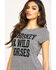 Image #5 - Shyanne Women's Whiskey & Wild Horses Graphic Tee, , hi-res