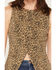 Image #3 - Bona Women's Leopard Print Denim Snap Top, Brown, hi-res