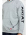 Image #4 - Ariat Men's FR Primo Fleece Logo Hooded Work Sweatshirt, Heather Grey, hi-res