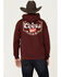Image #4 - Coors Men's Boot Barn Exclusive Coors Banquet Logo Hooded Sweatshirt, Burgundy, hi-res