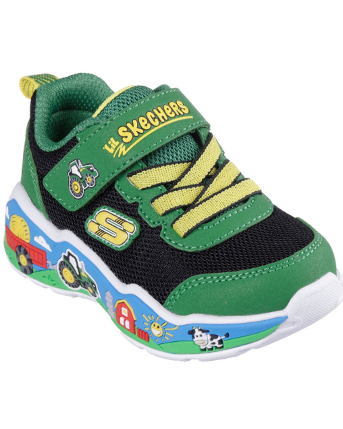 Skechers X John Deere Toddler Boys' Play Scene Barn-Squad Buddies Shoes - Round Toe, Green, hi-res
