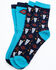 Image #1 - Shyanne Women's Teal Navajo Bull Crew Socks - 2 Pack, Teal, hi-res