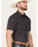 Image #2 - Gibson Trading Co Men's Floral Geo Print Short Sleeve Snap Shirt, Indigo, hi-res