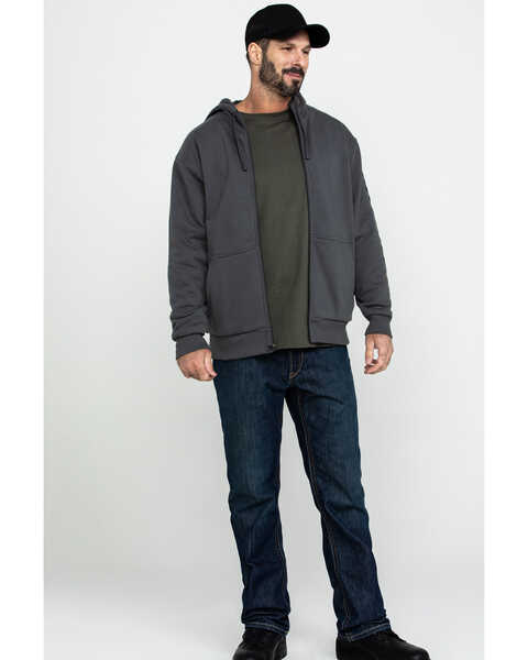 Image #6 - Ariat Men's Gray Rebar All-Weather Full Zip Work Hooded Sweatshirt , Grey, hi-res