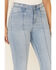 Grace in LA Women's Southwestern Flare Leg Jeans, Light Blue, hi-res