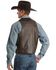 Image #3 - Scully Men's Whipstitch Leather Lapel Vest, Brown, hi-res