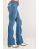 Image #3 - Shyanne Women's Light Wash Faux Flap Bling Bootcut Jeans, , hi-res