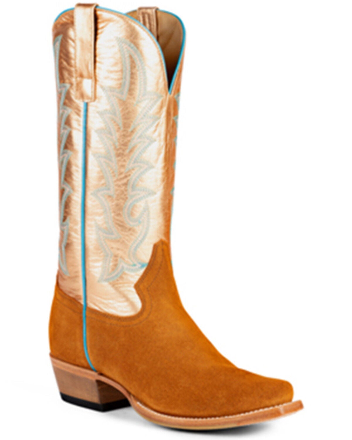 Macie Bean Women's Ginger Snapped Western Boots - Square Toe, Tan, hi-res