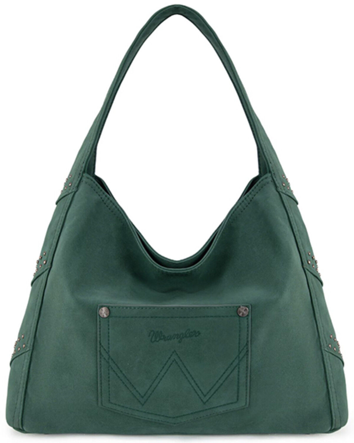 Image #2 - Wrangler Women's Shiloh Fringe Studded Hobo Bag, Turquoise, hi-res