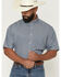 Image #1 - Cinch Men's AF Geo Print Short Sleeve Button-Down Stretch Western Shirt, Blue, hi-res