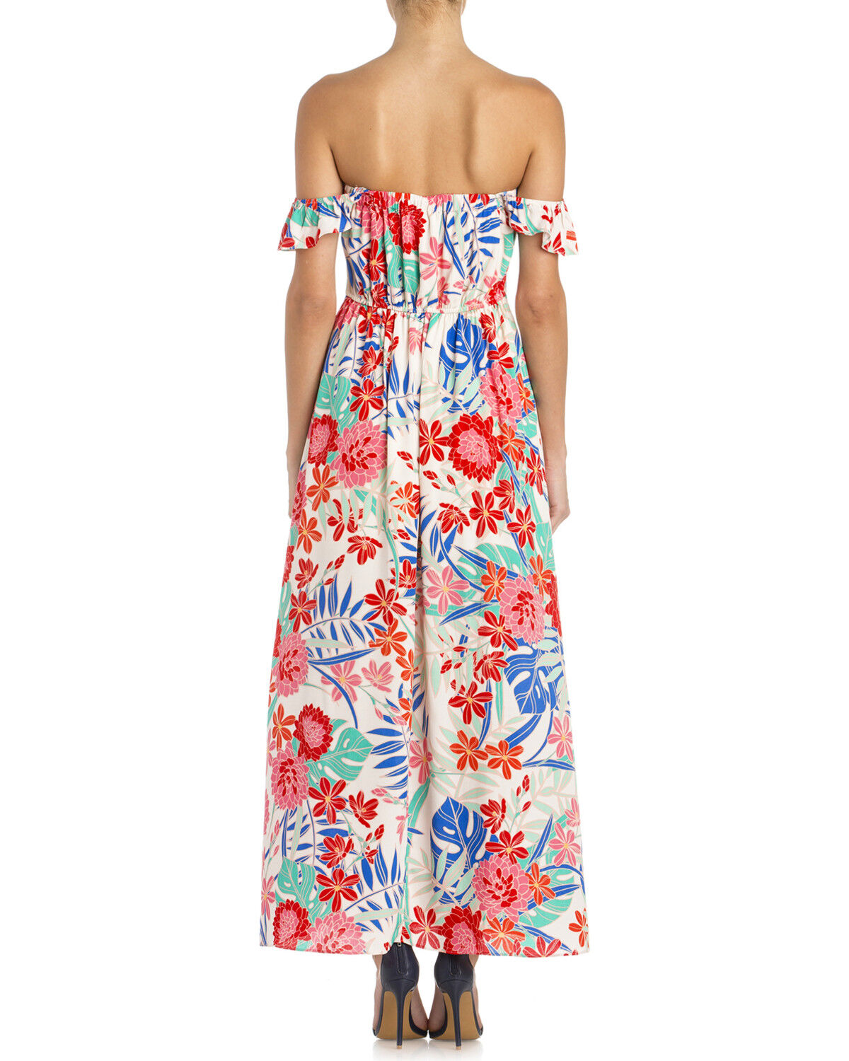 ruffle sleeve maxi dress