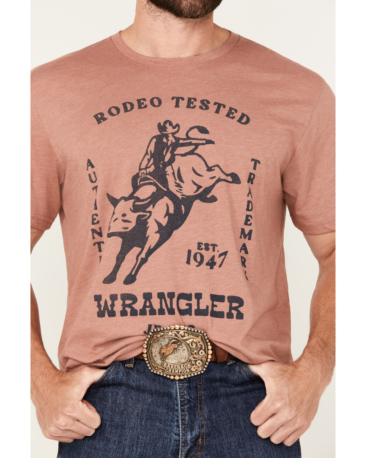 Image #3 - Wrangler Men's Cowboy Logo Short Sleeve Graphic T-Shirt, , hi-res