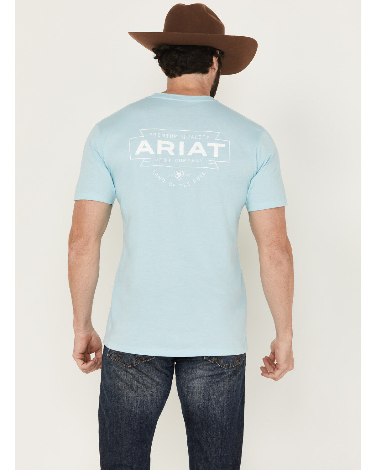 Image #1 - Ariat Men's Logo Short Sleeve Graphic T-Shirt, , hi-res