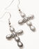Image #3 - Shyanne Women's Shiloh Ridge Cross Earring Set - 5 Piece, Silver, hi-res