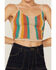 Lush Women's Multicolored Knit Stripe Sweater Tank, Rust Copper, hi-res