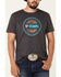 Image #3 - Rock & Roll Denim Men's Charcoal Circle Graphic Short Sleeve T-Shirt, Charcoal, hi-res