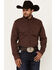 Image #1 - Cody James Men's Big Deal Geo Print Long Sleeve Button-Down Stretch Western Shirt, Burgundy, hi-res