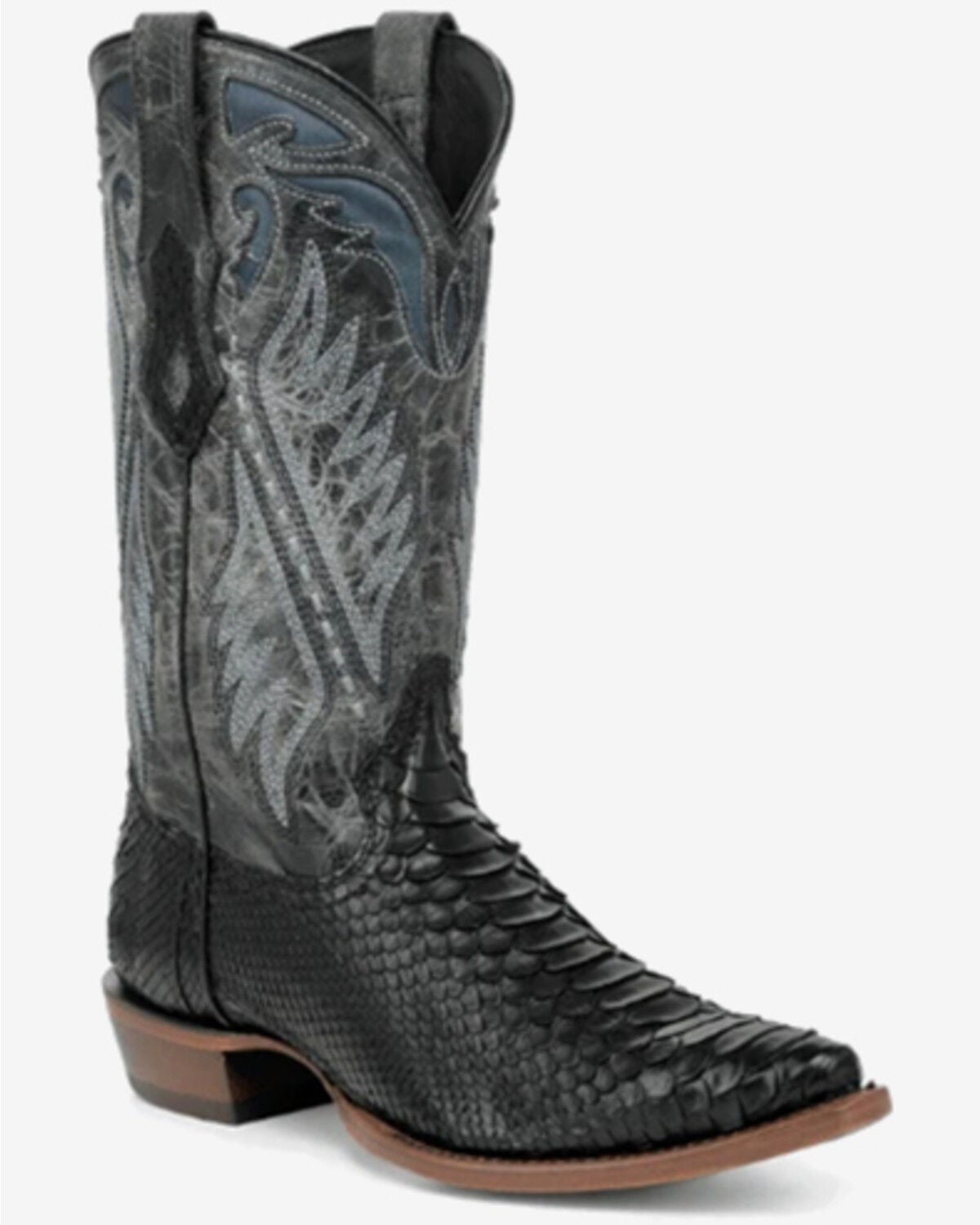 Image #1 - Corral Men's Exotic Python Western Boots - Snip Toe, Black, hi-res