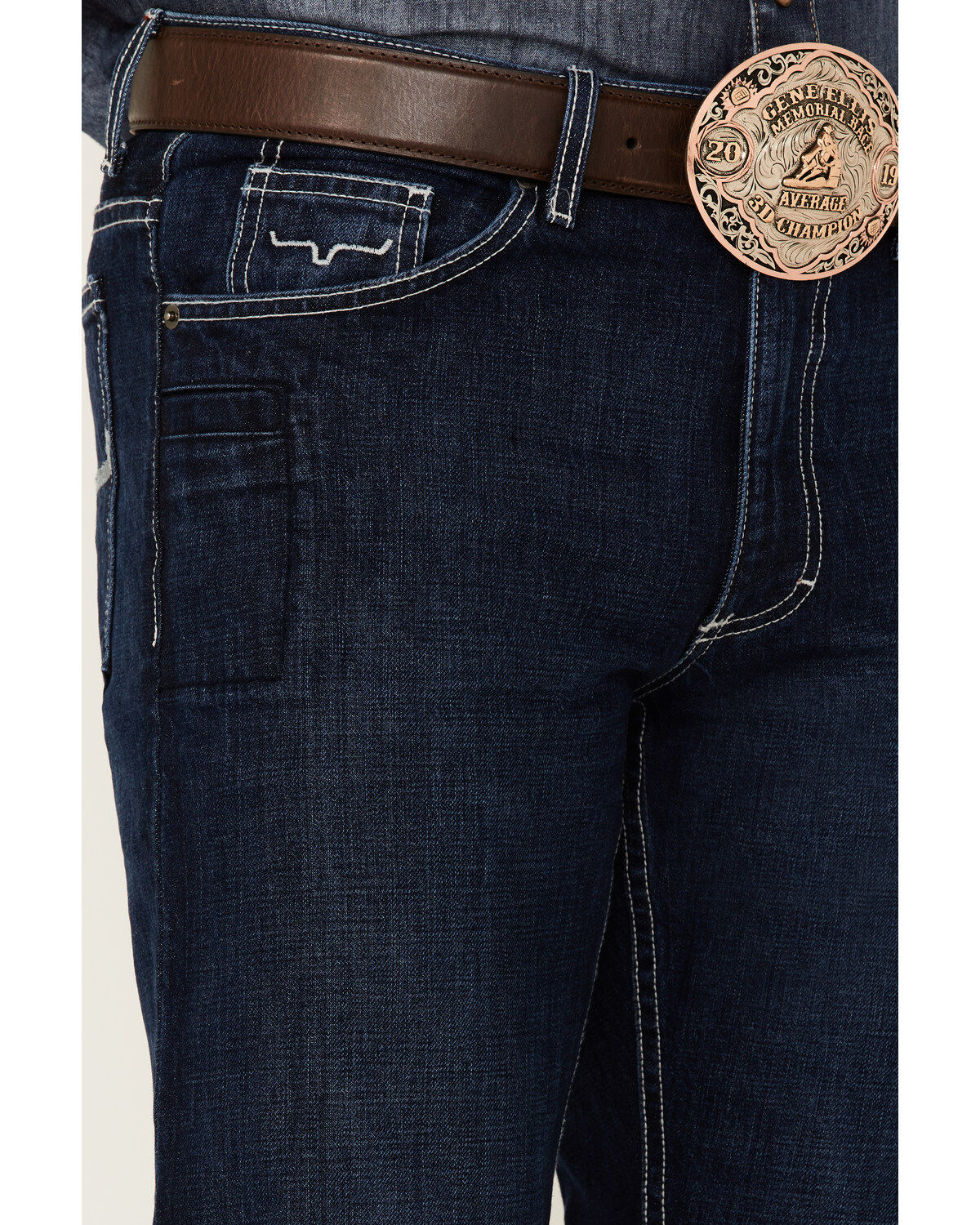 Image #2 - Kimes Ranch Men's Thomas Dark Wash Straight Bootcut Riding Jeans, Indigo, hi-res