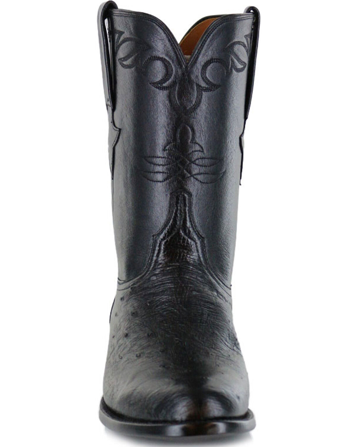 Image #4 - Lucchese Men's Ward Smooth Ostrich Roper Boots, , hi-res