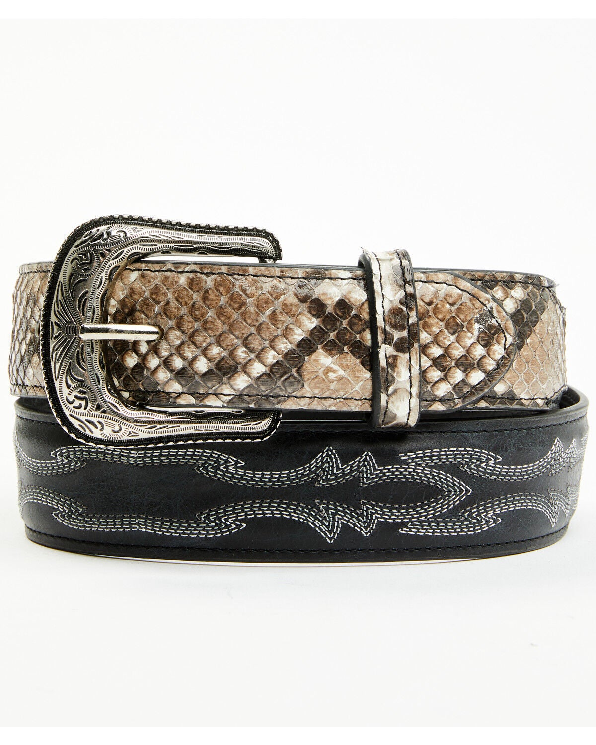 Cody James Men's Exotic Python Belly Billet Belt, Natural, hi-res