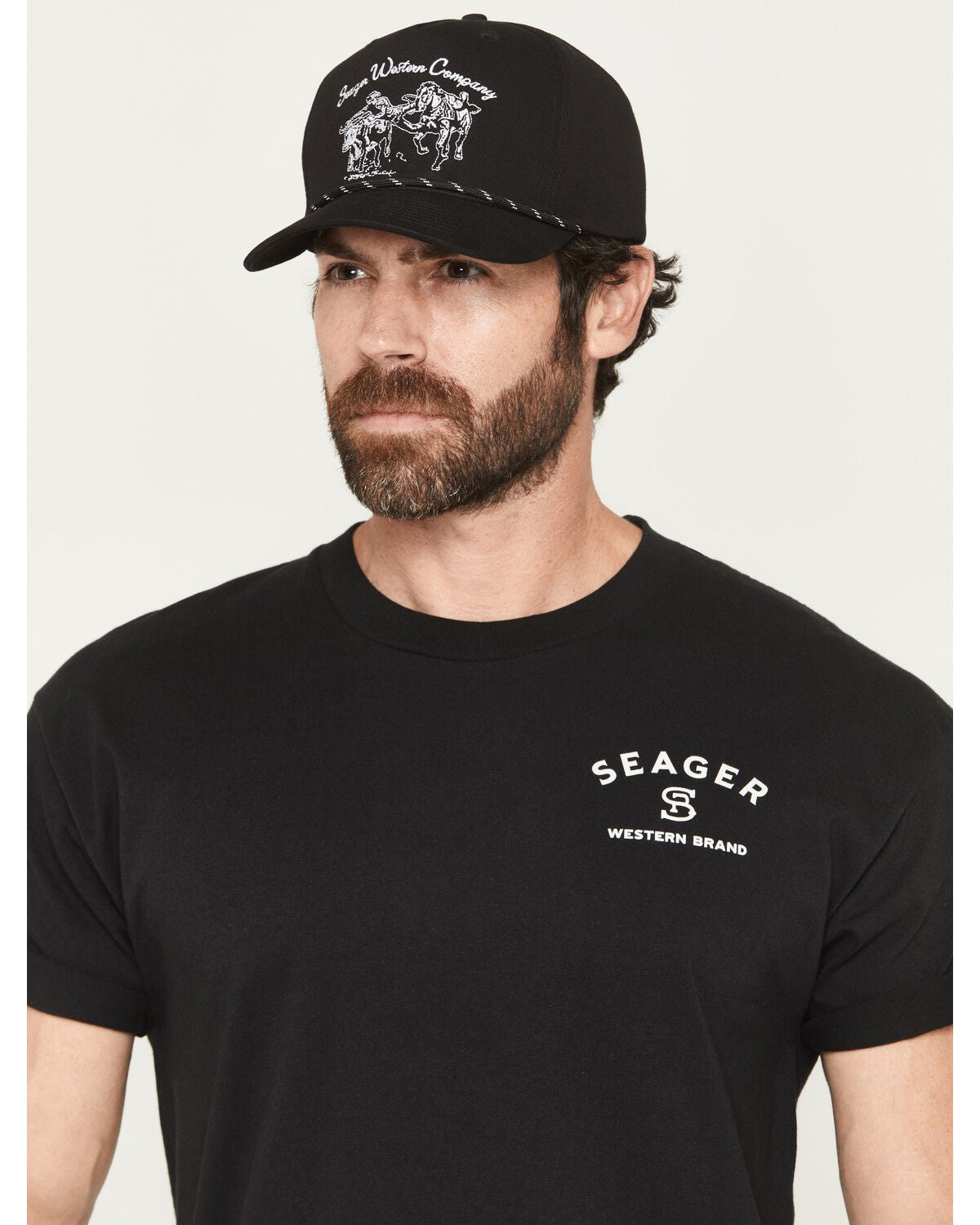 Seager Men's Los Rios Ball Cap, Black, hi-res