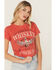 Image #2 - Shyanne Women's Chase Whiskey Not Cowboys Short Sleeve Cropped Graphic Tee, Red, hi-res