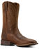 Image #1 - Ariat Men's Plano Performance Western Boots - Broad Square Toe, Tan, hi-res