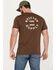 Brixton Men's Oath Logo Short Sleeve Graphic T-Shirt, Brown, hi-res