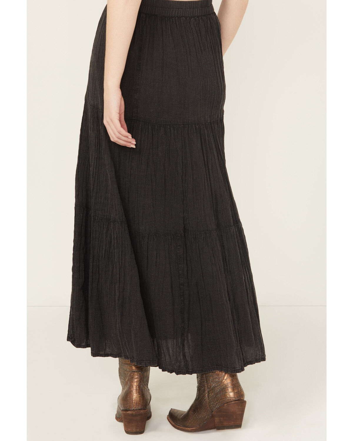 Image #4 - Scully Women's Broomstick Maxi Skirt, Black, hi-res