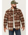 Image #1 - Dakota Grizzly Men's Burke Plaid Print Sherpa Lined Jacket, Red, hi-res