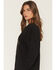 Image #2 - Ariat Women's Saddle Long Sleeve Oversized Graphic Tee, Black, hi-res