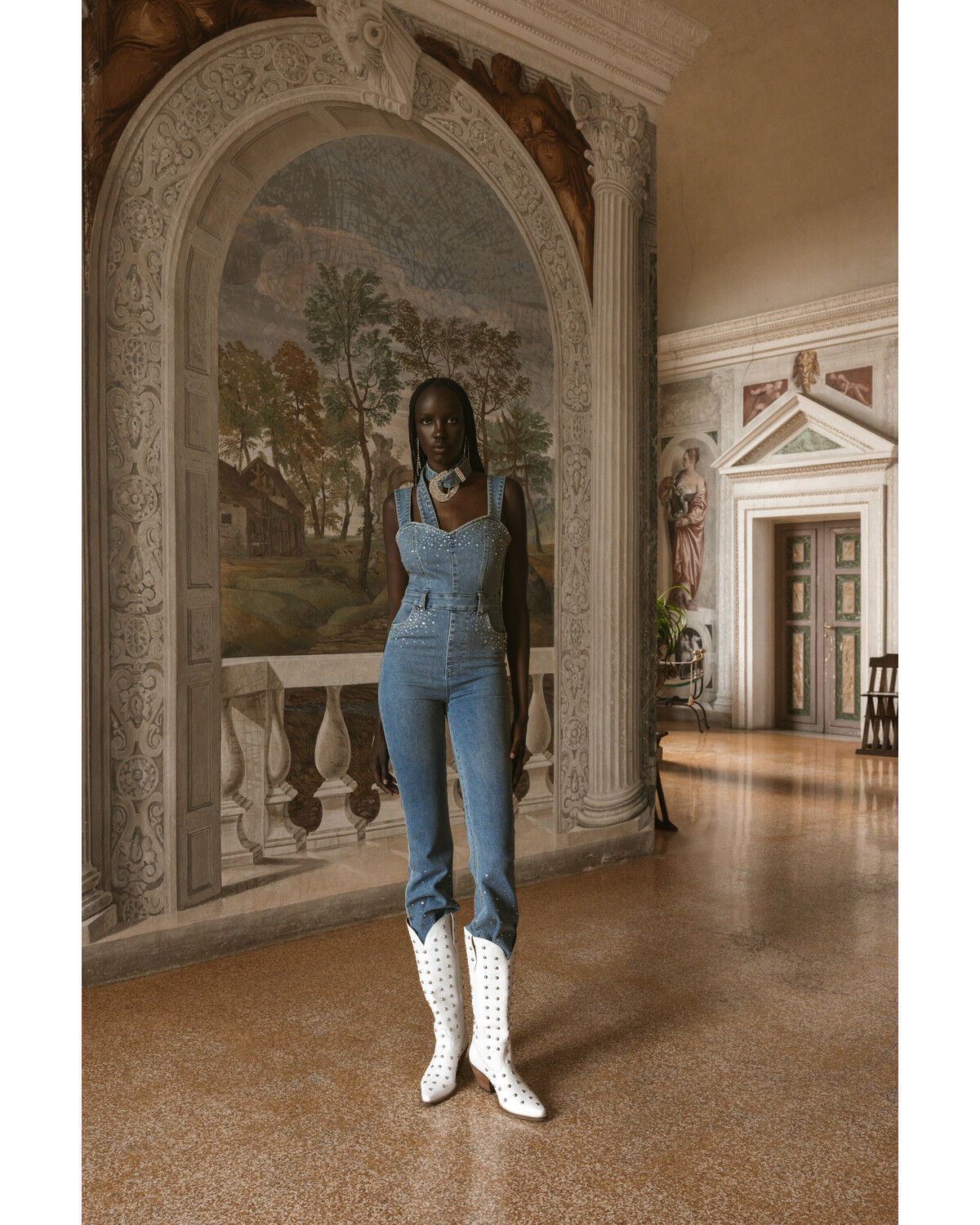 Show Me Your Mumu Women's Venetian Rhinestone Jumpsuit Boot Barn