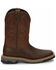 Image #2 - Justin Men's Boot Barn Exclusive Carbide Western Work Boots - Soft Toe, Brown, hi-res