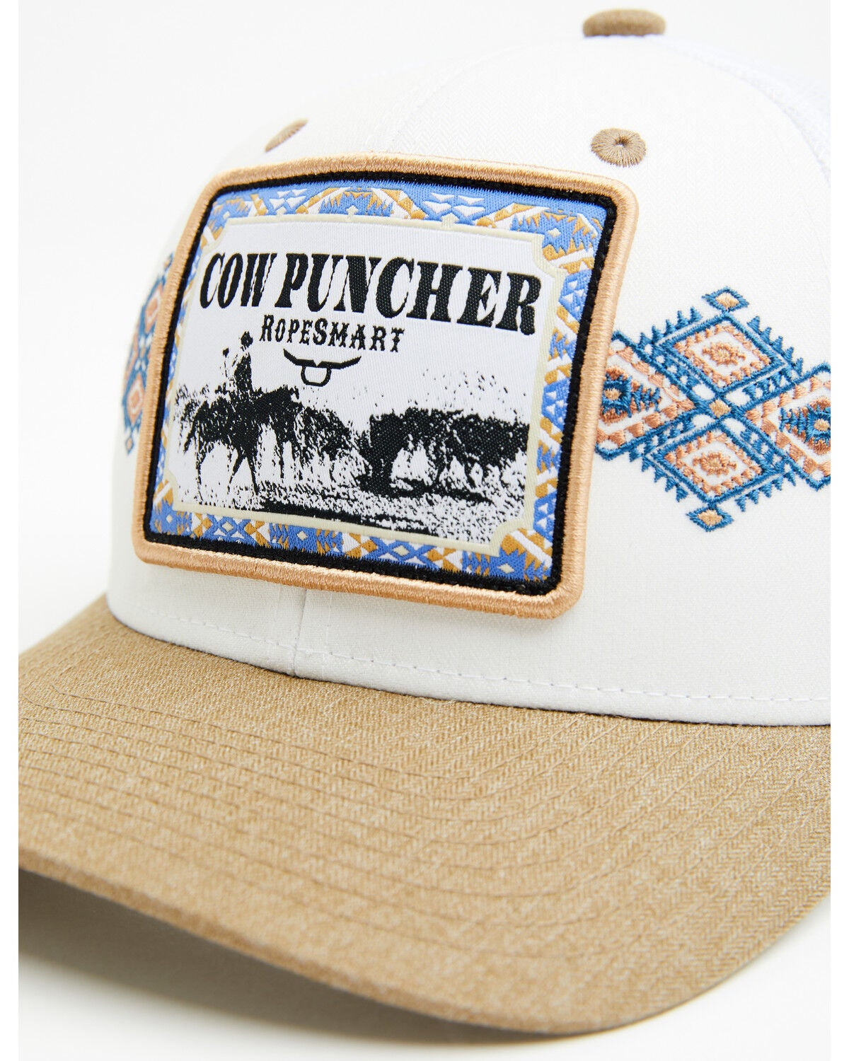 Image #2 - RopeSmart Men's Cow Puncher Ball Cap, White, hi-res